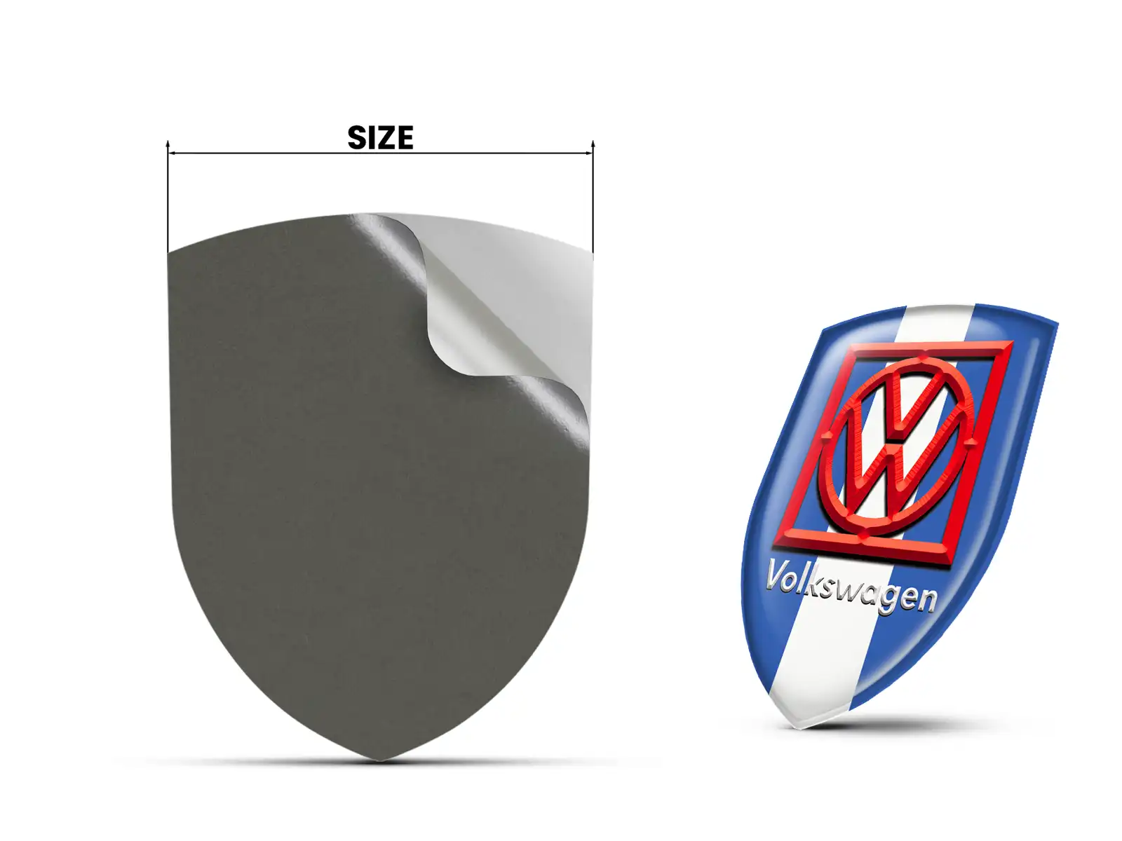 VW Custom Auto Badges High Quality Customizable Design